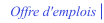 Offre d'emplois
